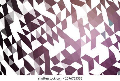 Dark Pink vector shining triangular template. Shining illustration, which consist of triangles. Triangular pattern for your business design.