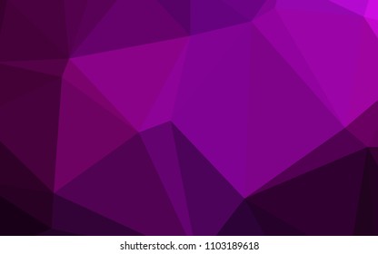 Dark Pink vector shining triangular backdrop. Glitter abstract illustration with an elegant design. A completely new template for your business design.