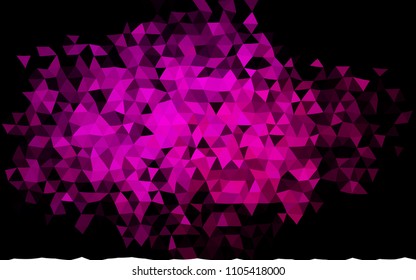 Dark Pink vector shining triangular background. Colorful abstract illustration with gradient. Brand new style for your business design.