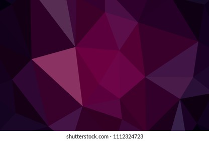Dark Pink vector shining triangular layout. Triangular geometric sample with gradient.  Brand new style for your business design.