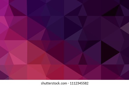 Dark Pink vector shining triangular layout. Shining colorful illustration with triangles. Textured pattern can be used as a background.