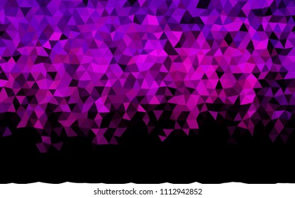 Dark Pink vector shining triangular pattern. A sample with polygonal shapes. Brand new style for your business design.