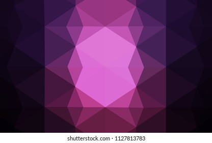 Dark Pink vector shining triangular layout. Creative geometric illustration in Origami style with gradient. Triangular pattern for your business design.