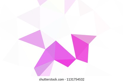Dark Pink vector shining triangular cover. Geometric illustration in Origami style with gradient.  Triangular pattern for your design.
