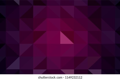 Dark Pink vector shining triangular cover. Creative geometric illustration in Origami style with gradient. Polygonal design for your web site.