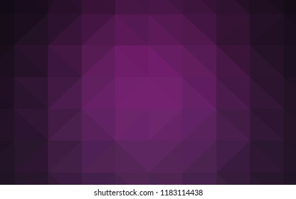 Dark Pink vector shining triangular backdrop. Polygonal abstract illustration with gradient. Brand new style for your business design.