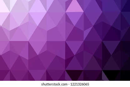 Dark Pink vector shining triangular backdrop. Glitter abstract illustration with an elegant triangles. Triangular pattern for your design.
