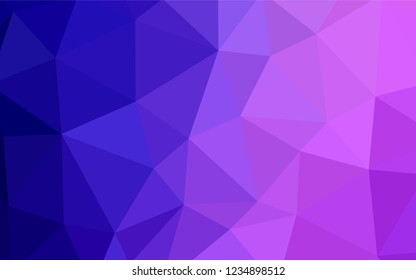 Dark Pink vector shining triangular backdrop. Shining polygonal illustration, which consist of triangles. Pattern for a brand book's backdrop.