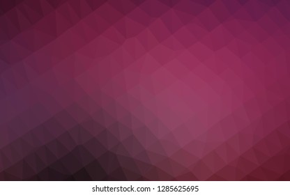Dark Pink vector shining triangular background. A sample with polygonal shapes. The best triangular design for your business.