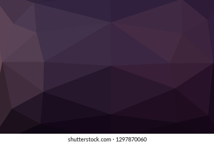 Dark Pink vector shining triangular background. Triangular geometric sample with gradient.  Textured pattern for background.