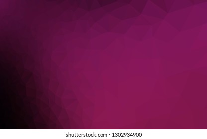 Dark Pink vector shining triangular pattern. A completely new color illustration in a vague style. Polygonal design for your web site.