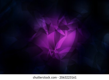 Dark Pink vector shining triangular background. Triangular geometric sample with gradient.  A completely new design for your leaflet.