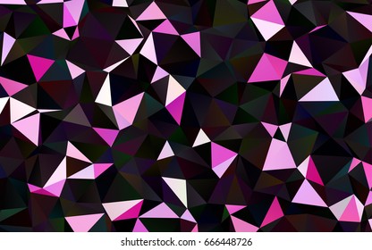 Dark Pink vector shining triangular template. A vague abstract illustration with gradient. The completely new template can be used for your brand book.