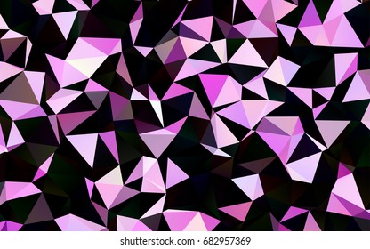 Dark Pink vector shining triangular pattern. A vague abstract illustration with gradient. The textured pattern can be used for background.