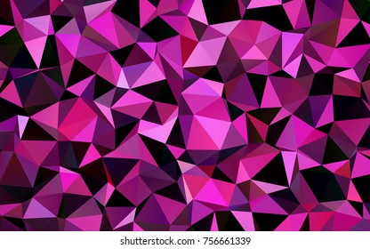 Dark Pink vector shining triangular template. Shining colored illustration in a brand-new style. The polygonal design can be used for your web site.