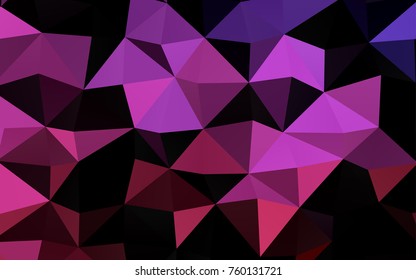 Dark Pink vector shining triangular pattern. Creative geometric illustration in Origami style with gradient. The completely new template can be used for your brand book.