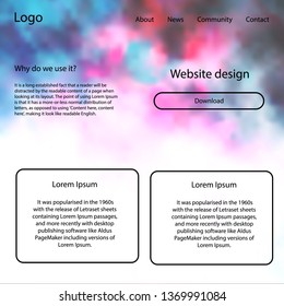 Dark Pink vector style guide with sky stars. Modern Style guide with colorful gradient sky in its header. Beautiful layout for websites, landing pages.