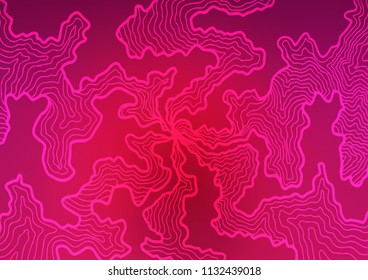 Dark Pink vector template with abstract lines. Brand new colored illustration in marble style with gradient. A new texture for your  ad, booklets, leaflets.