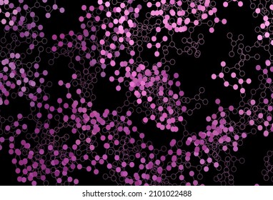 Dark Pink vector template with artificial intelligence structure. Shining colorful illustration with real structure of AI. Pattern for science, futuristic designs.