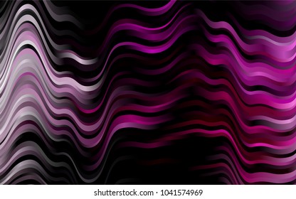 Dark Pink vector template with bent lines. Colorful abstract illustration with gradient lines. New composition for your brand book.