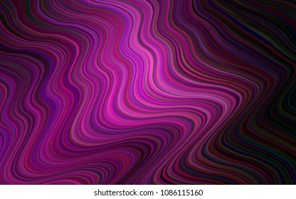 Dark Pink vector template with bent lines. Creative illustration in halftone marble style with gradient. A completely new memphis design for your business.