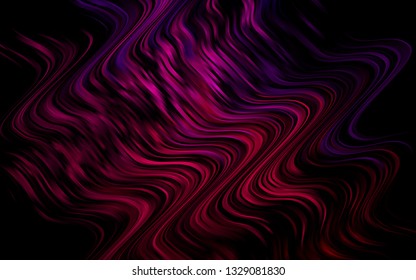 Dark Pink vector template with bent lines. Creative illustration in halftone marble style with gradient. A completely new template for your business design.