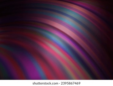 Dark Pink vector template with bent lines. Modern gradient abstract illustration with bandy lines. Brand new design for your ads, poster, banner.