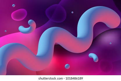 Dark Pink vector template with bubble shapes. A vague circumflex abstract illustration with gradient. Memphis design for your web site.