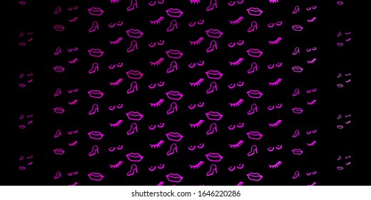 Dark Pink vector template with businesswoman signs. Illustration with signs of women's strength and power. Background for International Women’s Day.