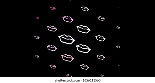 Dark Pink vector template with businesswoman signs. Illustration with signs of women's strength and power. Elegant design for wallpapers.