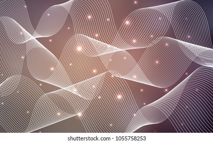 Dark Pink vector template with carnival confetti. Decorative shining illustration with ribbons on abstract template. New design for ad, poster, banner of your Party.