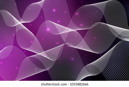 Dark Pink vector template with carnival confetti. Beautiful colored illustration with ribbon in celebration style. Beautiful design for your business advert of anniversary.