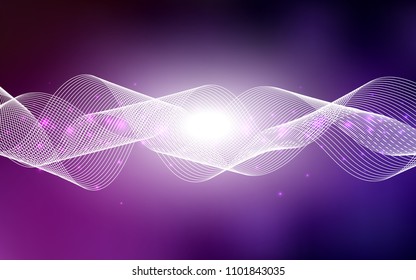 Dark Pink vector template with carnival confetti. Glitter abstract illustration with colorful confetti, ribbons. The pattern can be used for new year ad, booklets.