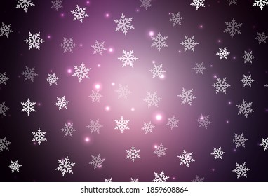 Dark Pink vector template in carnival style. A colorful design in Christmas style with gradient. Best design for a college poster, banner.
