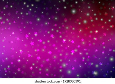 Dark Pink vector template in carnival style. Simple gradient illustration with Christmas attributes. Pattern for school, grammar websites.