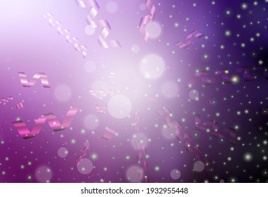 Dark Pink vector template in carnival style. Simple gradient illustration with Christmas attributes. Pattern for school, grammar websites.