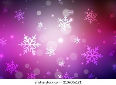 Dark Pink vector template in carnival style. Colorful illustration with Christmas simbols and signs. Best design for a college poster, banner.