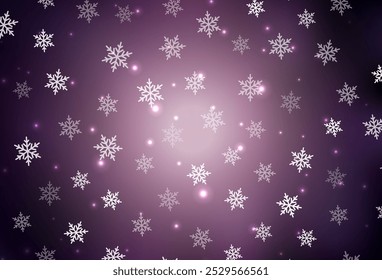 Dark Pink vector template in carnival style. Simple gradient illustration with Christmas attributes. Pattern for ads, poster, banner of books.