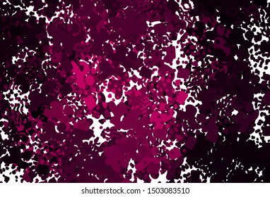 Dark Pink vector template with chaotic shapes. Illustration with colorful gradient shapes in abstract style. Elegant design for wallpapers.