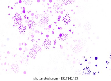 Dark Pink vector template with chaotic shapes. Modern abstract illustration with colorful random forms. Background for a cell phone.