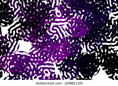 Dark Pink vector template with chaotic shapes. Decorative design in abstract style with random forms. Simple design for your web site.