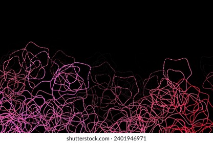 Dark Pink vector template with chaotic shapes. Decorative design in abstract style with random forms. Modern design for your business card.
