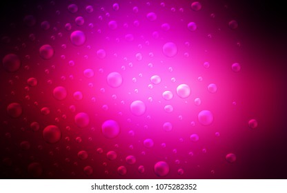 Dark Pink vector template with circles. Blurred decorative design in abstract style with bubbles. New design for ad, poster, banner of your website.