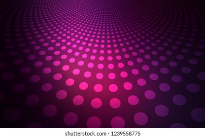 Dark Pink vector template with circles. Glitter abstract illustration with blurred drops of rain. Completely new template for your brand book.