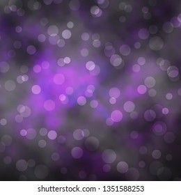 Dark Pink vector template with circles. Glitter abstract illustration with colorful drops. Design for posters, banners.