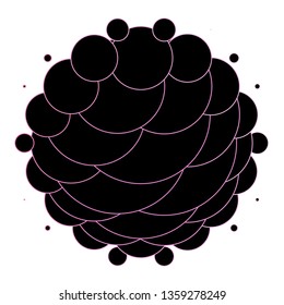 Dark Pink vector template with circles. Glitter abstract illustration with colorful drops. New template for your brand book.