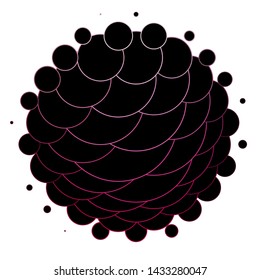 Dark Pink vector template with circles. Illustration with set of shining colorful abstract spheres. Pattern for wallpapers, curtains.