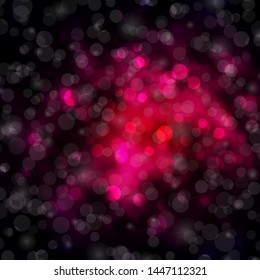 Dark Pink vector template with circles. Abstract illustration with colorful spots in nature style. Pattern for booklets, leaflets.