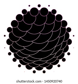 Dark Pink vector template with circles. Abstract colorful disks on simple gradient background. Design for posters, banners.