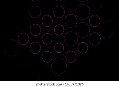 Dark Pink vector template with circles. Blurred decorative design in abstract style with bubbles. Template for your brand book.